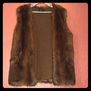 Zara Brown Fur Vest